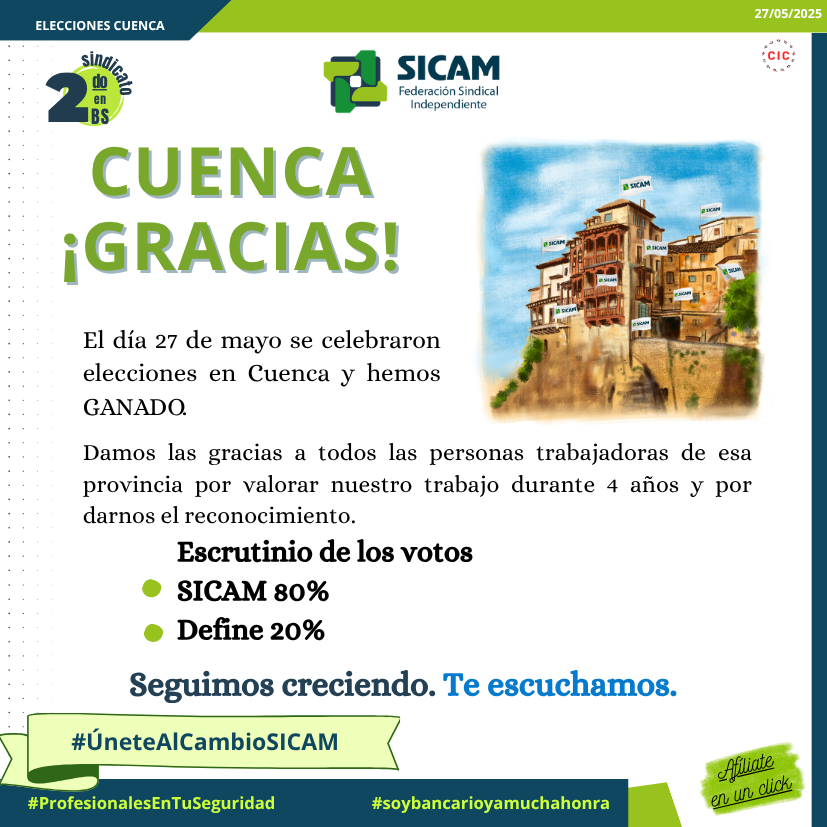 28 mayo 2025. Elecciones Cuenca. ¡GRACIAS!<br>